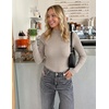 image:imageZESICA Womens 2026 Fall Long Sleeve Mock Neck Tops Going Out Knit ShirtsLight Khaki