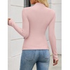 image:imageZESICA Womens 2026 Fall Long Sleeve Mock Neck Tops Going Out Knit ShirtsSakura Pink