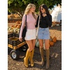 image:imageZESICA Womens 2026 Fall Long Sleeve Mock Neck Tops Going Out Knit ShirtsSakura Pink
