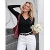 image:imageZESICA Womens 2026 Fall Long Sleeve Wrap Off Shoulder Y2K Going Out TopsBlack