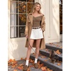 image:imageZESICA Womens 2026 Fall Long Sleeve Wrap Off Shoulder Y2K Going Out TopsLightbrown