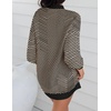 image:imageZESICA Womens 2026 Fall Mock Neck Mini Sweater Dress Pullover Knit DressesBrown