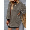 image:imageZESICA Womens 2026 Fall Mock Neck Mini Sweater Dress Pullover Knit DressesBrown