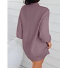 image:imageZESICA Womens 2026 Fall Mock Neck Mini Sweater Dress Pullover Knit DressesDarkviolet