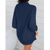 image:imageZESICA Womens 2026 Fall Mock Neck Mini Sweater Dress Pullover Knit DressesNavy