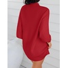 image:imageZESICA Womens 2026 Fall Mock Neck Mini Sweater Dress Pullover Knit DressesRed