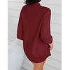 image:imageZESICA Womens 2026 Fall Mock Neck Mini Sweater Dress Pullover Knit DressesWine