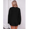 image:imageZESICA Womens 2026 Fall Oversized Chunky Cable Knit Tunic SweatersBlack