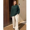 image:imageZESICA Womens 2026 Fall Oversized Chunky Cable Knit Tunic SweatersDarkgreen