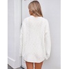 image:imageZESICA Womens 2026 Fall Oversized Chunky Cable Knit Tunic SweatersWhite