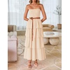 image:imageZESICA Womens 2026 Summer Boho Strapless Maxi DressesApricot