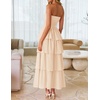 image:imageZESICA Womens 2026 Summer Boho Strapless Maxi DressesApricot