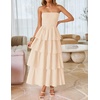 image:imageZESICA Womens 2026 Summer Boho Strapless Maxi DressesApricot