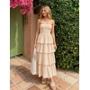 image:imageZESICA Womens 2026 Summer Boho Strapless Maxi DressesApricot