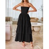 image:imageZESICA Womens 2026 Summer Boho Strapless Maxi DressesBlack