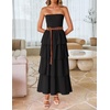 image:imageZESICA Womens 2026 Summer Boho Strapless Maxi DressesBlack