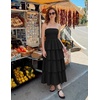 image:imageZESICA Womens 2026 Summer Boho Strapless Maxi DressesBlack
