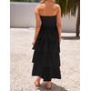 image:imageZESICA Womens 2026 Summer Boho Strapless Maxi DressesBlack