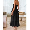 image:imageZESICA Womens 2026 Summer Boho Strapless Maxi DressesBlack