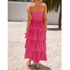 image:imageZESICA Womens 2026 Summer Boho Strapless Maxi DressesHot Pink