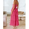 image:imageZESICA Womens 2026 Summer Boho Strapless Maxi DressesHot Pink