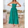 image:imageZESICA Womens 2026 Summer Boho Strapless Maxi DressesPeacock