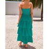 image:imageZESICA Womens 2026 Summer Boho Strapless Maxi DressesPeacock
