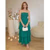 image:imageZESICA Womens 2026 Summer Boho Strapless Maxi DressesPeacock