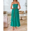 image:imageZESICA Womens 2026 Summer Boho Strapless Maxi DressesPeacock