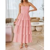 image:imageZESICA Womens 2026 Summer Boho Strapless Maxi DressesPink