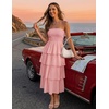 image:imageZESICA Womens 2026 Summer Boho Strapless Maxi DressesPink