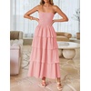 image:imageZESICA Womens 2026 Summer Boho Strapless Maxi DressesPink