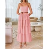 image:imageZESICA Womens 2026 Summer Boho Strapless Maxi DressesPink