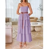 image:imageZESICA Womens 2026 Summer Boho Strapless Maxi DressesPurple