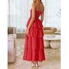 image:imageZESICA Womens 2026 Summer Boho Strapless Maxi DressesRed