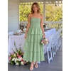 image:imageZESICA Womens 2026 Summer Boho Strapless Maxi DressesSage