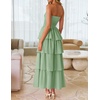 image:imageZESICA Womens 2026 Summer Boho Strapless Maxi DressesSage