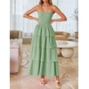image:imageZESICA Womens 2026 Summer Boho Strapless Maxi DressesSage
