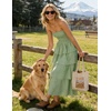 image:imageZESICA Womens 2026 Summer Boho Strapless Maxi DressesSage