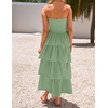 image:imageZESICA Womens 2026 Summer Boho Strapless Maxi DressesSage