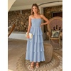 image:imageZESICA Womens 2026 Summer Boho Strapless Maxi DressesSky