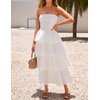 image:imageZESICA Womens 2026 Summer Boho Strapless Maxi DressesWhite