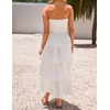 image:imageZESICA Womens 2026 Summer Boho Strapless Maxi DressesWhite