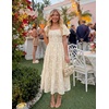 image:imageZESICA Womens 2026 Summer Boho Wedding Guest Midi DressesApricot