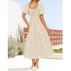 image:imageZESICA Womens 2026 Summer Boho Wedding Guest Midi DressesApricot