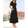 image:imageZESICA Womens 2026 Summer Boho Wedding Guest Midi DressesBlack