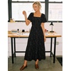 image:imageZESICA Womens 2026 Summer Boho Wedding Guest Midi DressesBlack