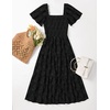 image:imageZESICA Womens 2026 Summer Boho Wedding Guest Midi DressesBlack