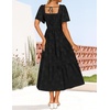 image:imageZESICA Womens 2026 Summer Boho Wedding Guest Midi DressesBlack