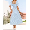image:imageZESICA Womens 2026 Summer Boho Wedding Guest Midi DressesBlue
